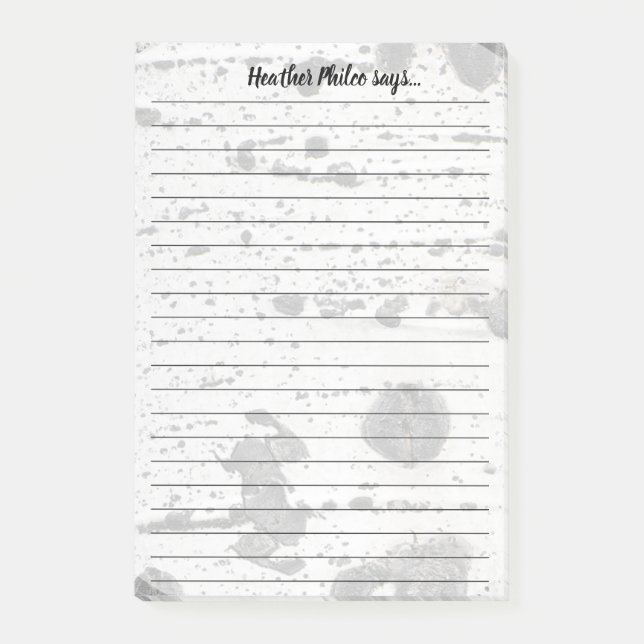 Custom White Quaking Aspen Tree Bark Texture Post-it Notes (Front)