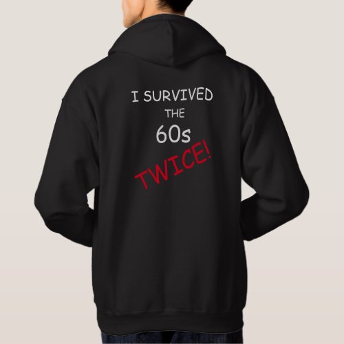 Custom White  Red Survived 60s Twice Unisex Hoodie