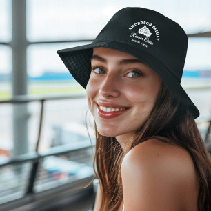 Custom White Ship Family Reunion Cruise Black Bucket Hat