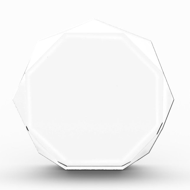 Custom white simple Design Add Photo or Text Acrylic Award (Front)