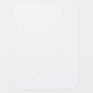Custom white simple Design Add Photo or Text Baby Blanket