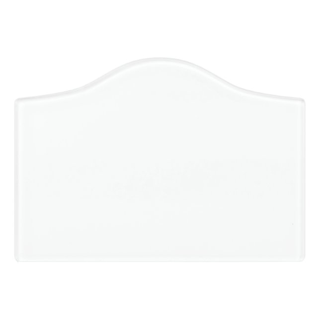 Custom white simple Design Add Photo or Text Door Sign (Small Crest Front)