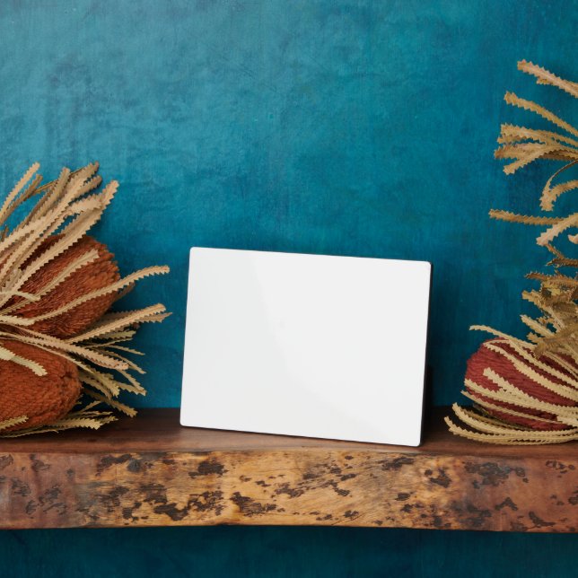 Custom white simple Design Add Photo or Text Plaque (Side)