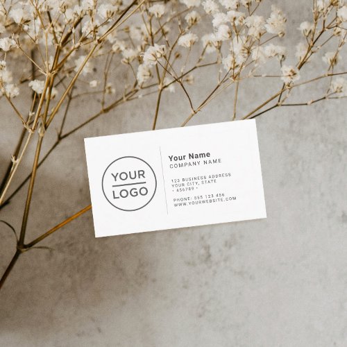 Custom white simple modern minimalist any color business card