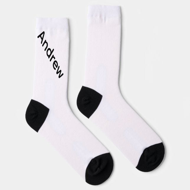 Custom White Socks with Name – Personalized Gift  (Right)