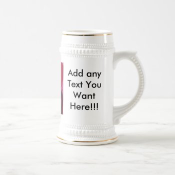 Custom White Stein With Picture And Text by gpodell1 at Zazzle