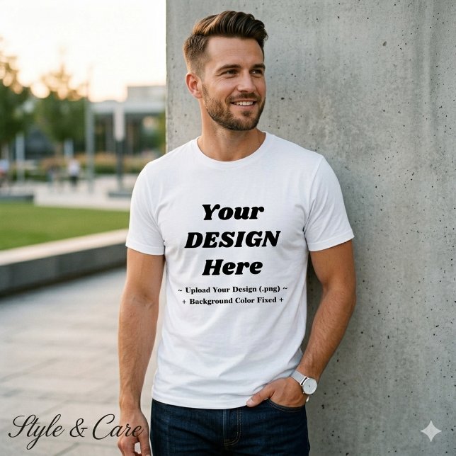 Custom White Tee for Men Create Your Signature Loo (Custom White Tee for Men Create Your Signature Look)