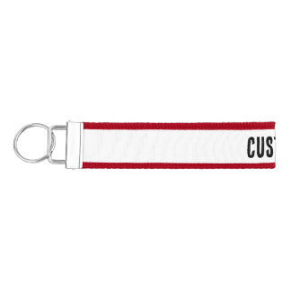 Custom White Tie Headband – Bold THICC customizabl Wrist Keychain