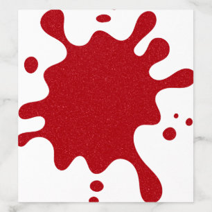 Custom White & Tomato Red Splash Envelope Liner