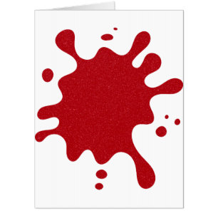 Custom White + Tomato Red Splash Jumbo Card