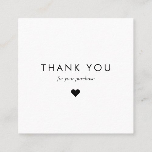 Custom White Typography Business QR Code Thank You Discount Card