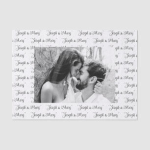 Custom White Wedding Tissue Paper – Personalized