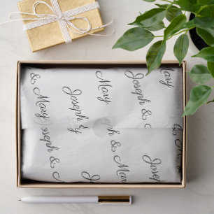 Custom White Wedding Tissue Paper – Personalized