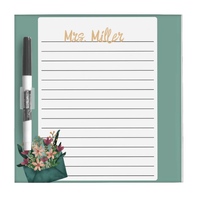 Custom Whiteboard: Personalize Your Workspace Dry Erase Board (Front)