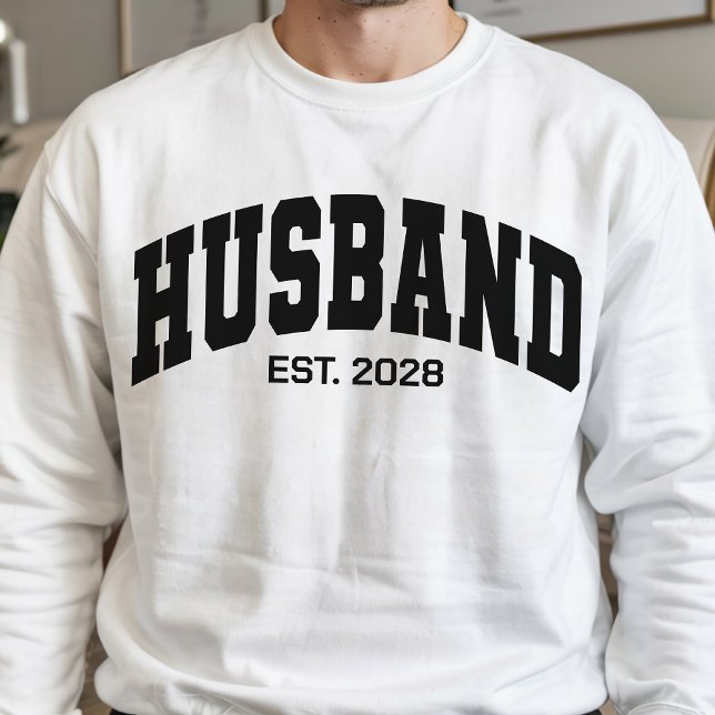 Custom Wife and Husband Sweatshirt, Wedding Gift Sweatshirt (Engagement Sweatshirt for couples, Wifey Hubby matching outfits, Bachelorette party bride gifts)