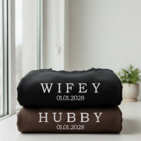 Custom Wifey and Hubby Gift for Wedding Party