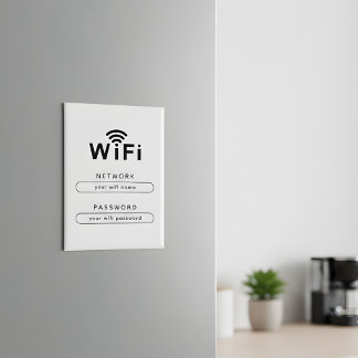 Custom WiFi Magnet for Office & Home Guest Network