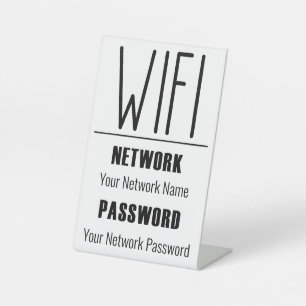 Custom WiFi Network Password Sign for Guests