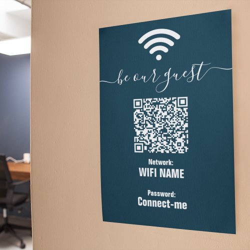 Custom Wifi Password Sign Minimalist Poster