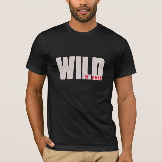 Custom Wild Free Trendy Graphic Tee Personalized (Front)