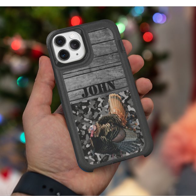 Custom Wild Turkey Hunting Rustic Men's Hobby Camo Otterbox iPhone Case (Creator Uploaded)