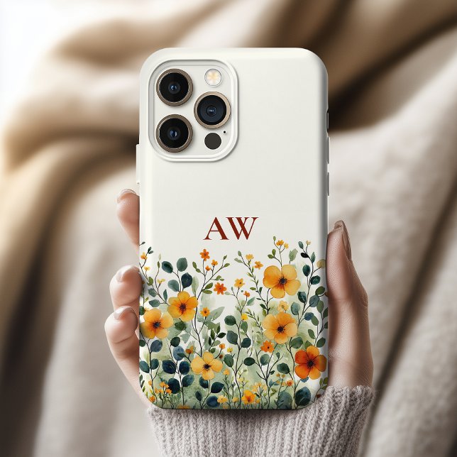 Custom Wildflower Case Gift for Mom or Bridesmaid (Custom Floral Phone Case Gift for Mom, Grandma, Teacher, Women, Bridesmaid Proposal Keepsake)