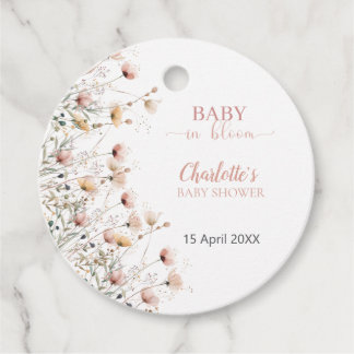 custom wildflower floral favor tag template