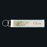Custom Wildflower Floral Script Name Wrist Keychain<br><div class="desc">Keep your keys close and your style personal with our Custom Wildflower Floral Script Name Wrist Keychain. Featuring a delicate botanical green wildflower design and your name in elegant script, this keychain adds a functional, fashionable touch to everyday essentials. Perfect for students, dorm living, or on-the-go lifestyles, it’s a beautiful...</div>