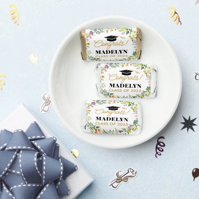 Custom Wildflower Graduation Candy Favor  (Party)