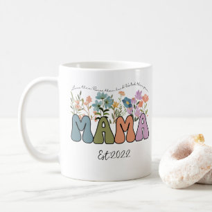 Custom Wildflower Mama est  Coffee Mug