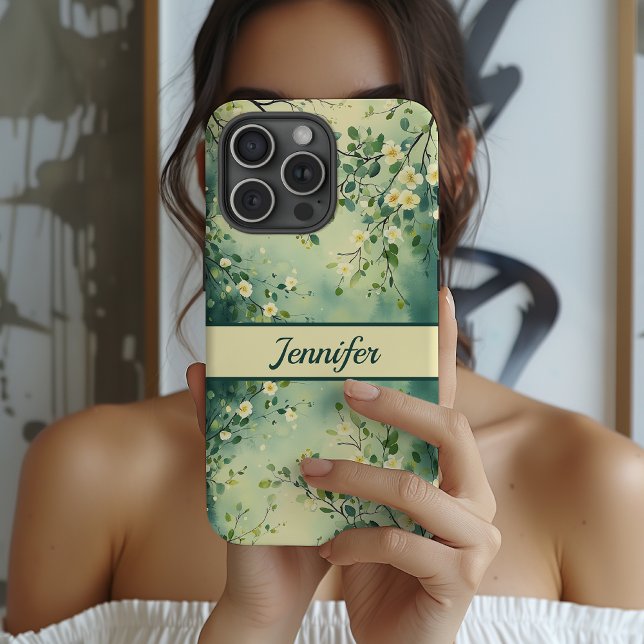 Custom Wildflower Phone Case Gift for Her Mom Aunt (Custom Floral Phone Case Gift for Mom, Grandma, Teacher, Women, Bridesmaid Proposal Keepsake)