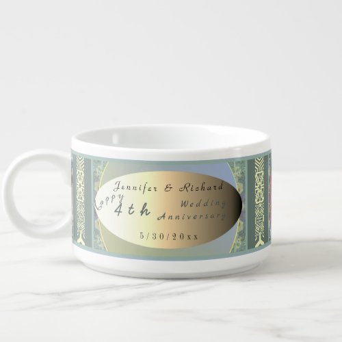 Custom Wildflower Wedding Anniversary  Bowl