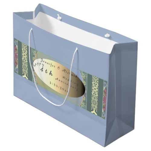 Custom Wildflower Wedding Anniversary Gift Bag