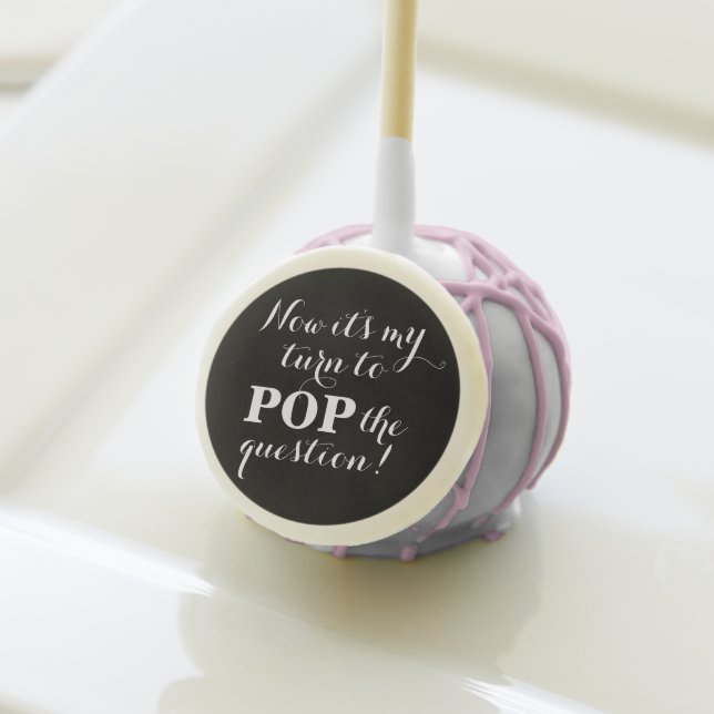 Custom Will you be my bridesmaid bridesmaids cake Cake Pops (Front Insitu)