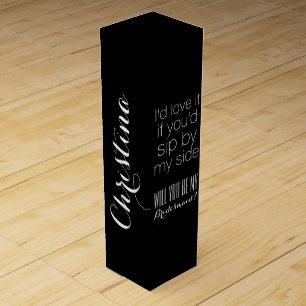 Custom Will you be my bridesmaid bridesmaids gift Wine Gift Box