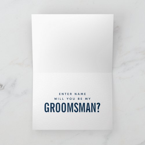 Custom Will You Be My Groomsman  Best Man Card