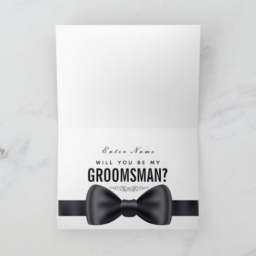 Custom Will You Be My Groomsman or Best Man Card