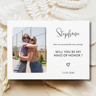 Custom Will You Be My Maid of Honor Simple Wedding Invitation