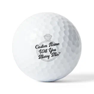 Custom “Will You Marry Me?” Golf Ball