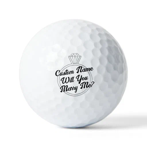 Custom “Will You Marry Me?” Golf Ball