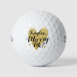Custom Will You Marry Me Proposal Golf Balls at Zazzle