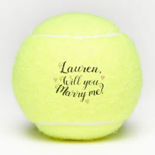 Custom Will You Marry Me Proposal Tennis Balls