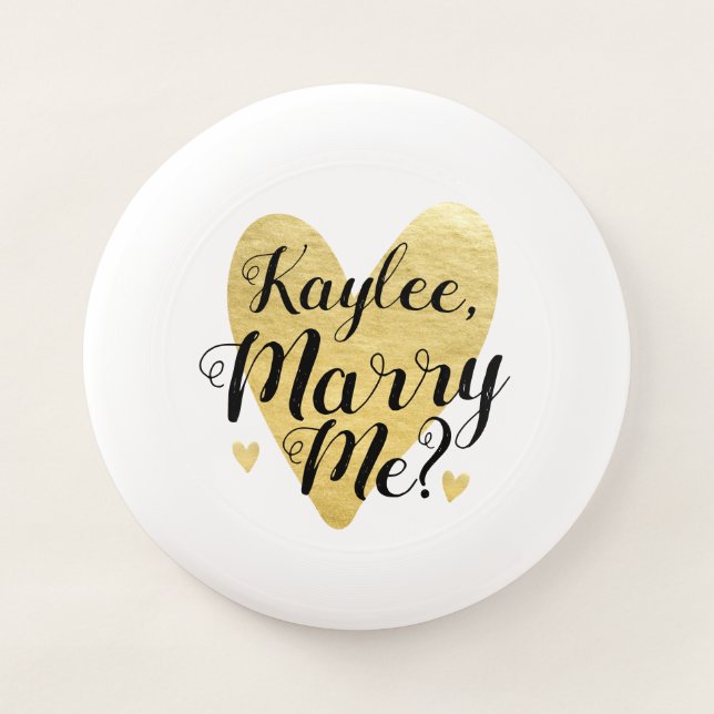 Custom Will You Marry Me Proposal Wham-O Frisbee (Front)