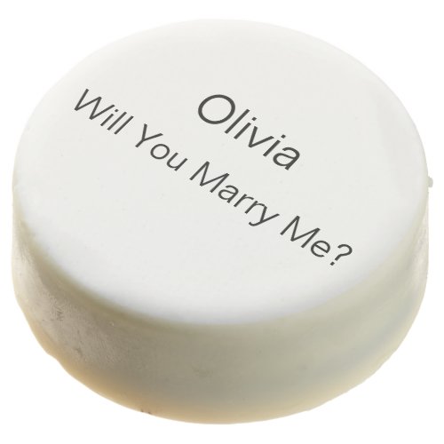 Custom Will You Marry Me Your Name Chocolate Covered Oreo