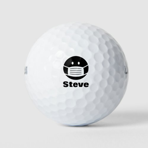 Custom Wilson 500 golf balls with smily face icon