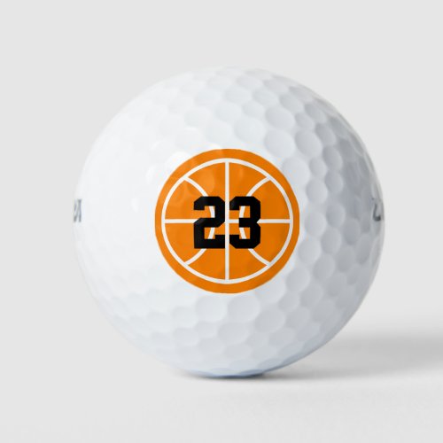 Custom Wilson golf balls with basketball logo