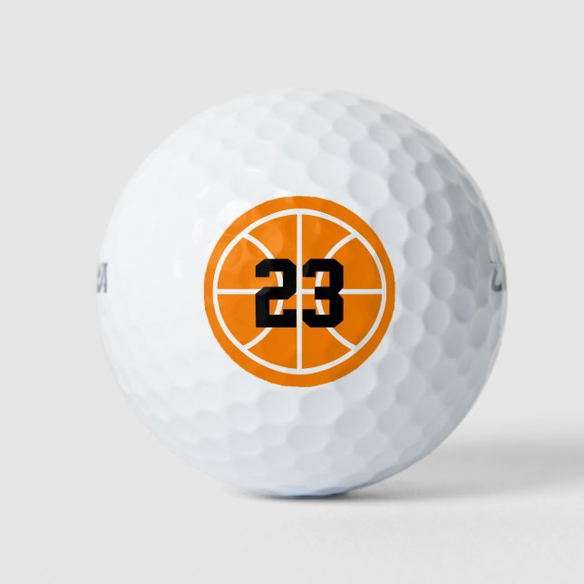 Custom Wilson golf balls with basketball logo (Front)
