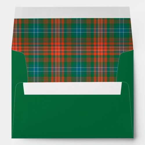 Custom Wilson Plaid Lined Wedding Envelope