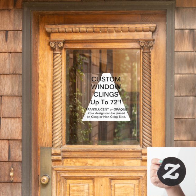 Custom Window Cling ADVANCED OPAQUE 12" x 12" (Home Door)
