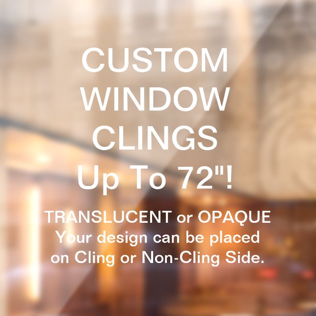 Custom Window Cling AUTOMATIC OPAQUE 4" x 4" (Sheet 2)